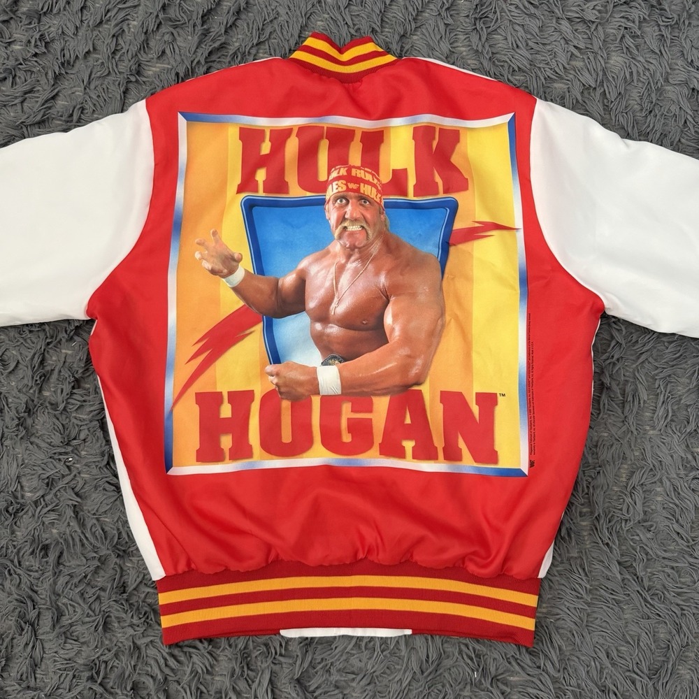 Hulk Hogan WWF WWE Titan Sports Jacket Satin 1990 Vintage Hulkamania Large
